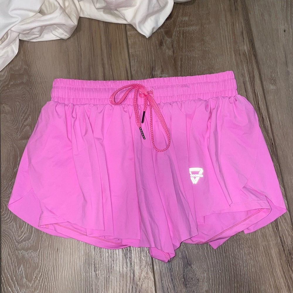 Bubblegum pink flowy athletic shorts, SO SOFT! Size XS